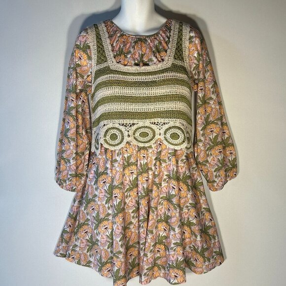 J. Crew Liberty Butterfield Poppy Fabric SZL Pink Floral Dress Coquette Cottage - Picture 5 of 12